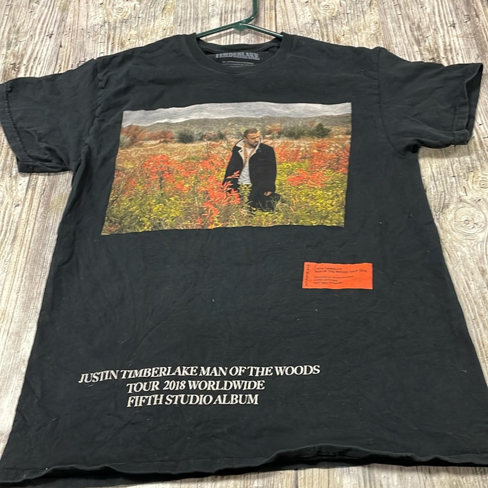JUSTIN TIMBERLAKE T-Shirt M  MAN OF THE WOODS 2018 Tour Merch GRAPHIC TEE